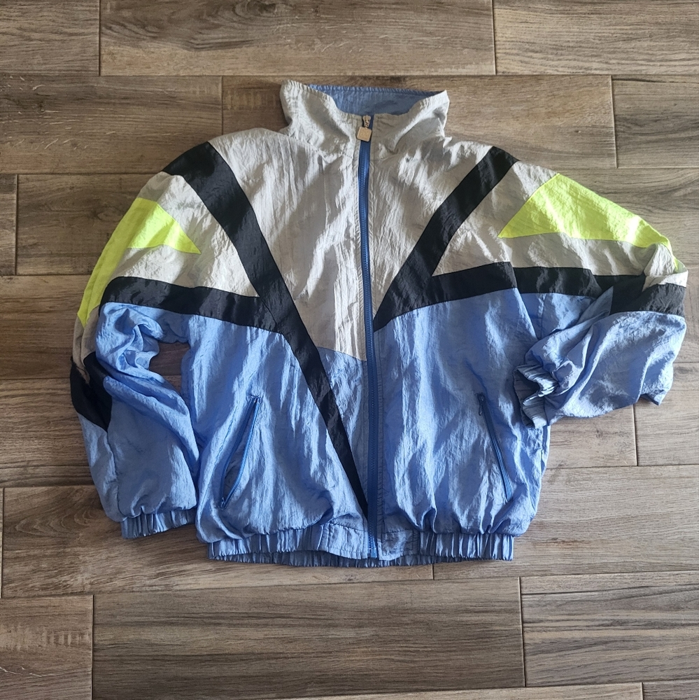 Mens Vintage Givenchy 80s/90s windbreaker zip-up jacket size M